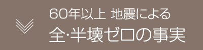 60年以上地震による全・半壊ゼロの事実！